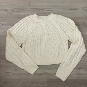 Sincerely Jules Cream Cable Knit Sweater